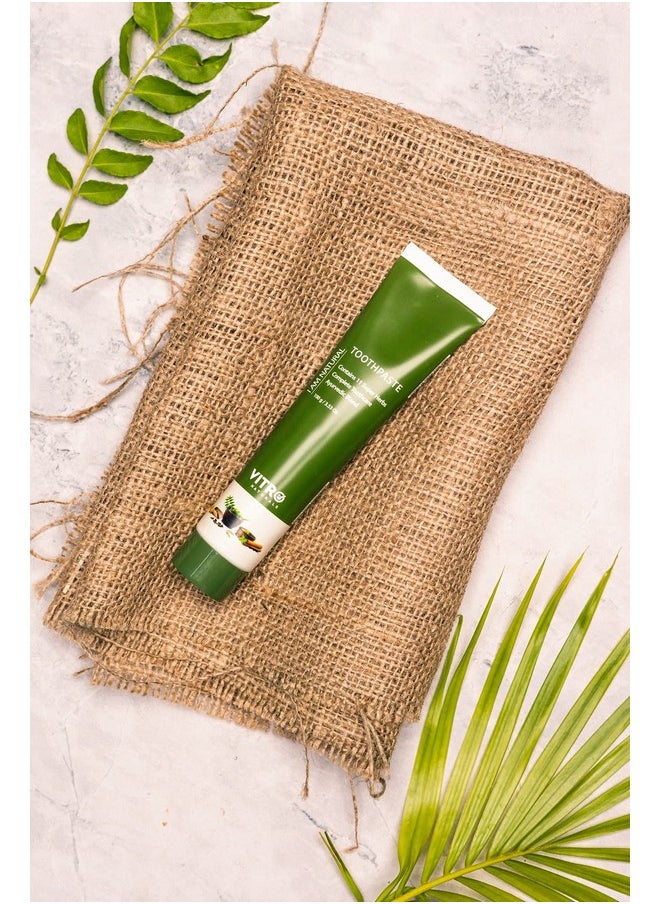 Fluoride Free Toothpaste With Meswak, Vajra Danti And Neem Extract | Herbal Toothpaste With Extracts Of 12 Herbs For Complete Toothcare | Helps With Bad Breath And Gum Problems