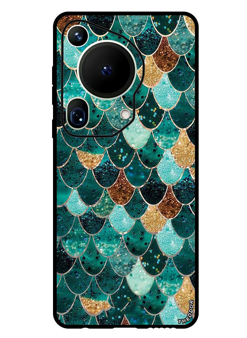 Theodor Protective Case Anti Scratch Shock Proof Bumper Cover For Huawei Pura 70 Ultra Fish Gills Pattern - Image 1