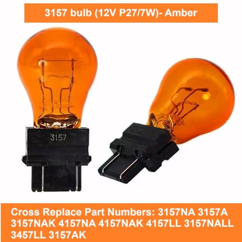 Piumeif 4157NAK 3157NA 3157 Amber Front turn signal light fits for Toyota 2007-2017 Tundra, 2000-2015 Tacoma, 2003-2007 4Runner, 2008-2016 Sequoia - Image 4