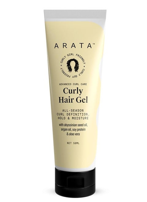 Advanced Curl Care Curly Hair Gel (50 ML) | Abyssinian Seed Oil, Argan Oil, Soy Protein & Aloe Vera | All-Season Curl Definition & Soft, Natural Hold