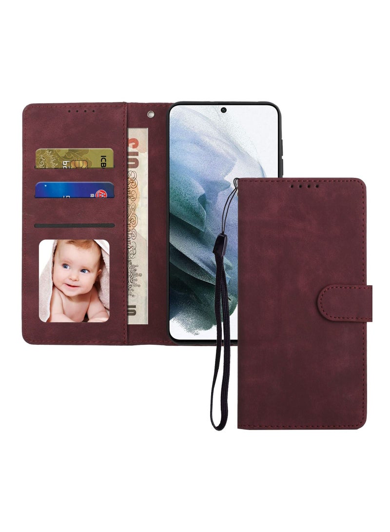 Suteni Flip Cover Card Slots Leather Phone Case for Samsung - Image 2