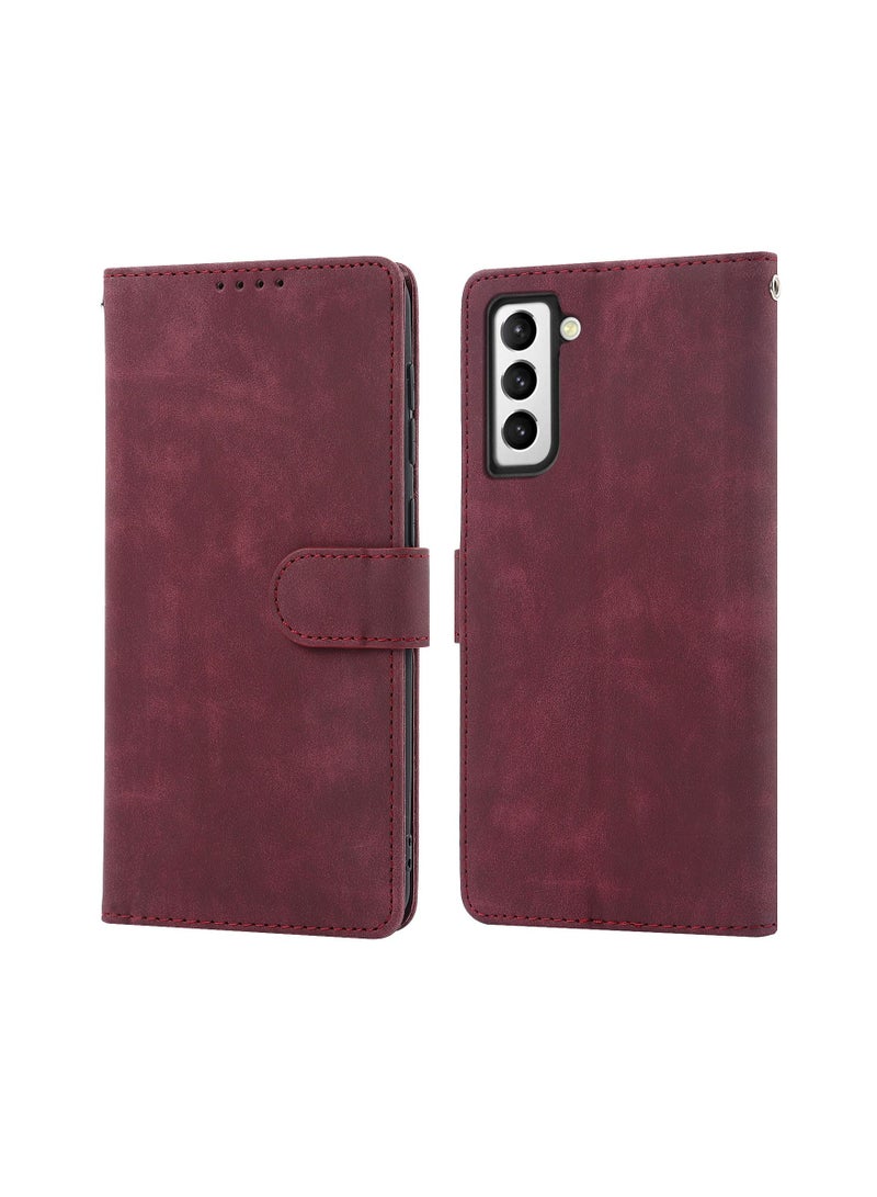 Suteni Flip Cover Card Slots Leather Phone Case for Samsung - Image 1