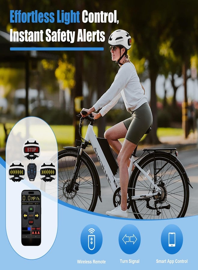 asteron Smart Bike Helmet, Mountain Bike Helmet with LED Display, High Visible from Front & Back, Turning & Stop Signals, APP Program, Custom DIY Patterns, USB Rechargeable, Helmets for Adults Men Women - Image 5
