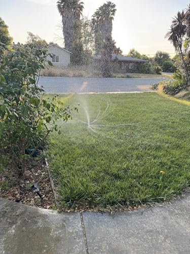 STYDDI Metal Rotating Water Sprinkler for Lawn, Heavy Duty Metal 3-Arms Whirling 360 Degree Automatic Rotary Sprinkler with Wheeled Base for Small Areas, Garden, Yard, Cover up to 1,384 Sq. ft. - Image 2