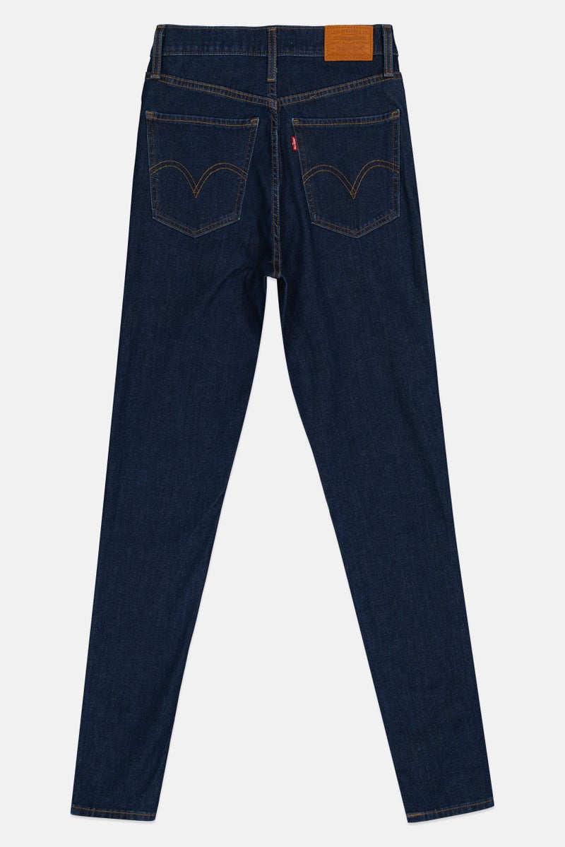 Levi's Women Skinny Fit Washed Denim Jeans, Blue - Image 3