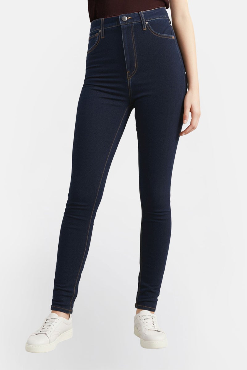 Levi's Women Skinny Fit Washed Denim Jeans, Blue - Image 1