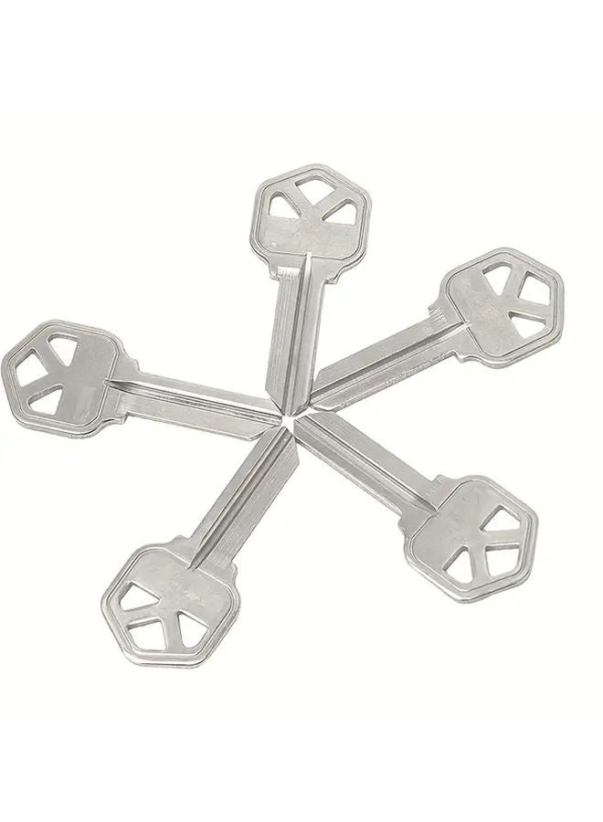 5pcs KW1 Blank Keys Polished Metal Finish For Residential Commercial And Car Locks - Image 2
