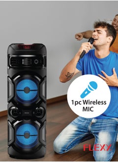 Flexy FLEXY Multimedia Speaker: 40000W P.M.P.O, Dolby Digital, True Wireless, Remote Control, Wireless Mic, Trolley Wheels, BT 5.0, USB/TF/FM Compatible, LED Display, Karaoke Ready.  - Image 5