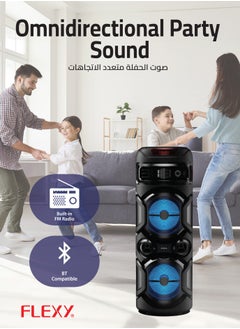 Flexy FLEXY Multimedia Speaker: 40000W P.M.P.O, Dolby Digital, True Wireless, Remote Control, Wireless Mic, Trolley Wheels, BT 5.0, USB/TF/FM Compatible, LED Display, Karaoke Ready.  - Image 3