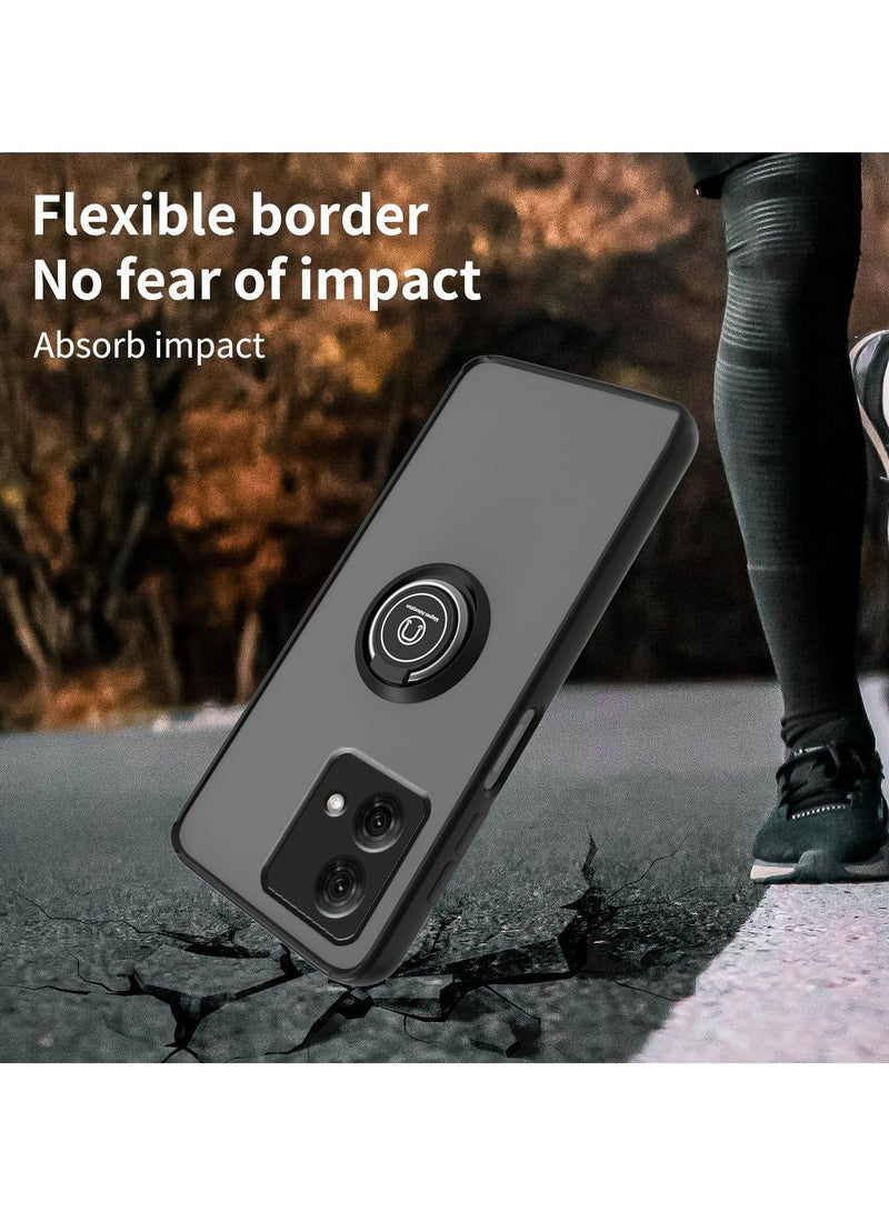 Case Cover For Motorola Edge 40 Neo 5G , 360°Rotating Kickstand Ring + Support Magnetic Car Mount + Slim Thin PC&TPU Shockproof Mobile Phone Case - Image 2