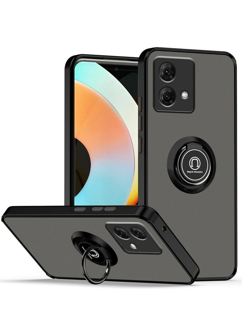Case Cover For Motorola Edge 40 Neo 5G , 360°Rotating Kickstand Ring + Support Magnetic Car Mount + Slim Thin PC&TPU Shockproof Mobile Phone Case - Image 1