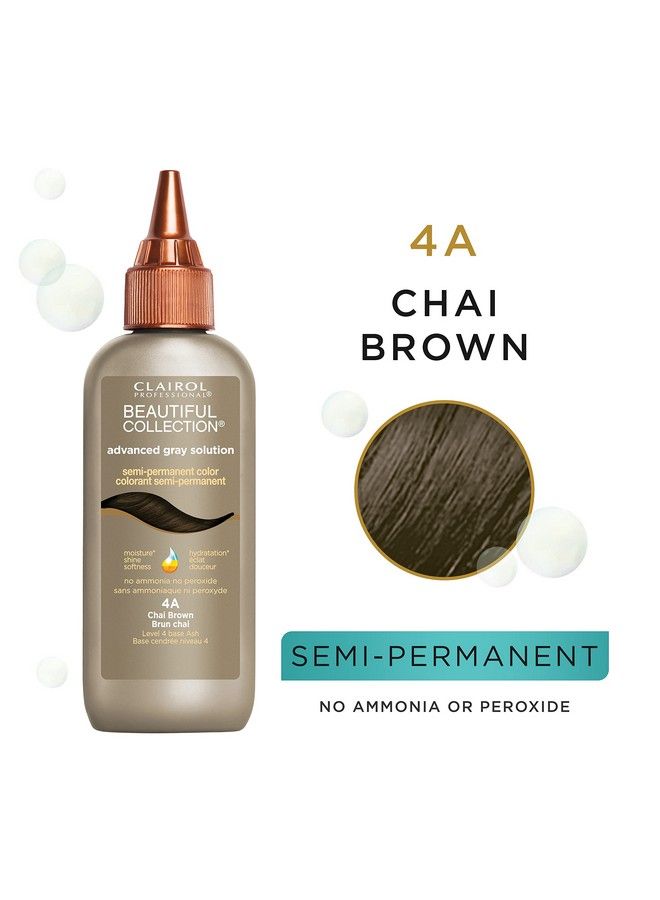 CLAIROL PROFESSIONAL Beautiful Advanced Gray Solutions 4A Chai Brown 3 Oz - Image 3