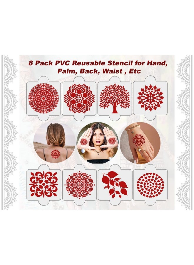 Set Of 20 Pcs Combo Pack, Reusable Mehandi Design Sticker Stencils For Both Hand | Mehandi For Hands | Quick And Easy To Use, For Girls, Women, Kids & Teen, D-2120 - pzsku/Z5819AAA7E512992DB315Z/45/_/1723297819/a06c917f-0b4c-4dd5-a816-574dd0e45359