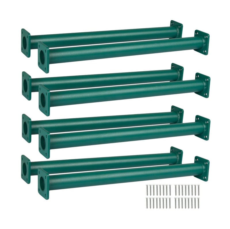 Barcaloo Playground Equipment Monkey Bars Playset Attachment for Backyard Set of 8 Green Powder Coated Indoor Monkey Bars Set for Kids with Mounting Plates 16 12 Inches Long - Image 3