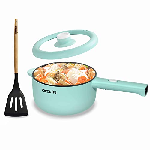 Dezin Electric Cooker, 2L Non-Stick Sauté Pan, Rapid Noodles Mini Pot for Steak, Egg, Fried Rice, Ramen, Oatmeal, Soup with Power Adjustment, College Dorm Room Essential - Image 1
