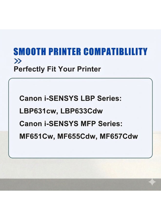 4-Pack Compatible High Yield Toner Cartridge Replacement for Canon 067H (067) Works with Canon i-SENSYS LBP633Cdw LBP631Cw MF653Cdw MF654Cdw MF656Cx Printer - (Black Cyan Yellow Magenta) - Image 2