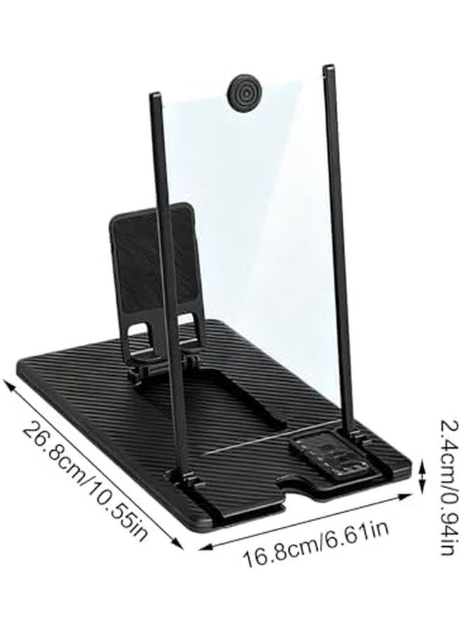 12 Inch Mobile Phone Magnifier Foldable 3D HD Projector Screen with Remote Control - Image 3