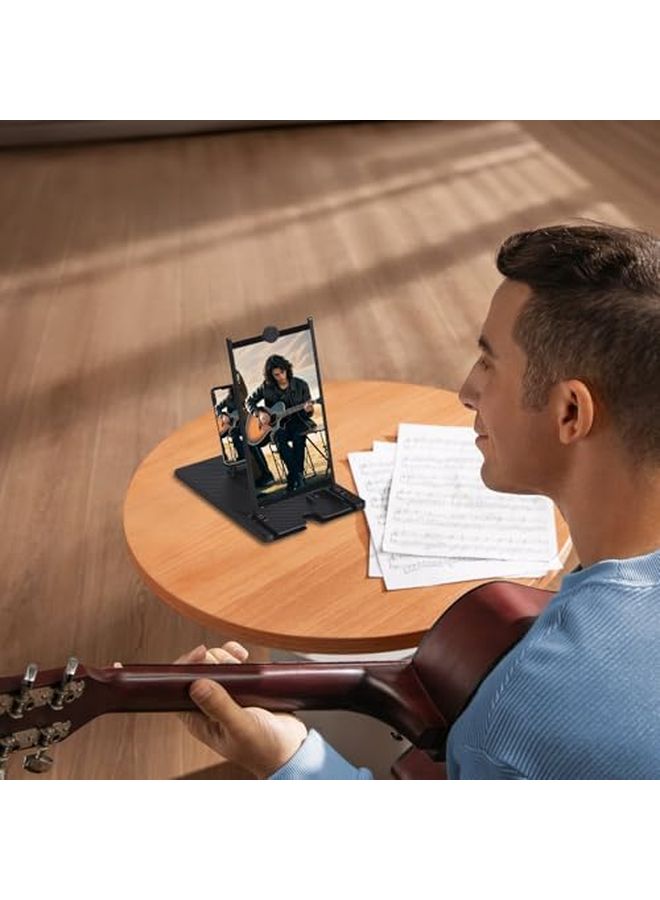 12 Inch Mobile Phone Magnifier Foldable 3D HD Projector Screen with Remote Control - Image 4