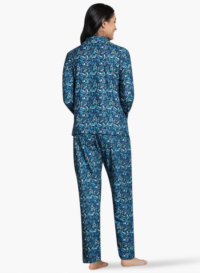 Zivame Leaf Print Pyjama Set - Image 3