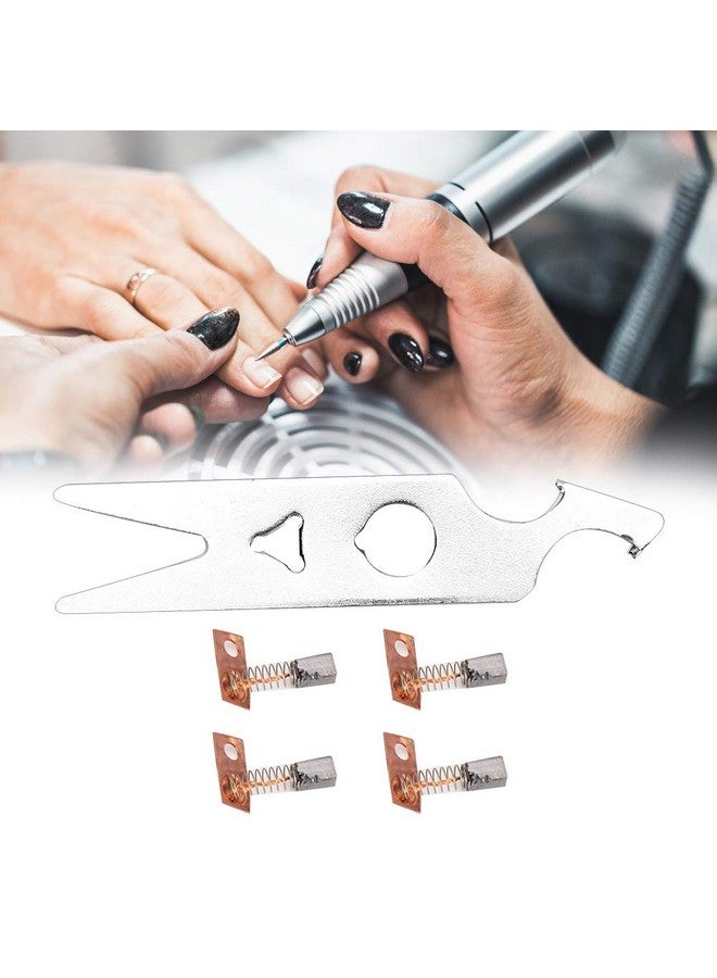 Cimenn 2 Pairs Carbon Brush Wrench Set Nail Drill Handpiece Accessory Replacement Part For Home Nail Salon - Image 1