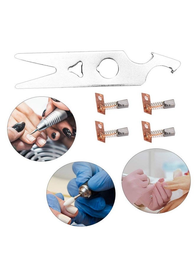 Cimenn 2 Pairs Carbon Brush Wrench Set Nail Drill Handpiece Accessory Replacement Part For Home Nail Salon - Image 4