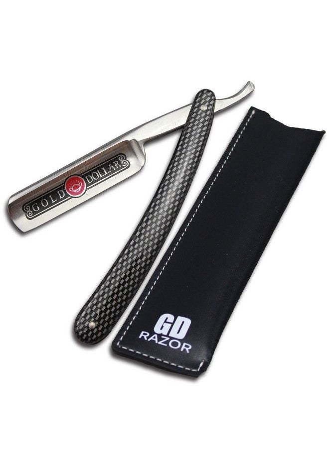 GOLD DOLLAR Shaving Cut Throat Straight Razor Color Silver and Black  - Image 2