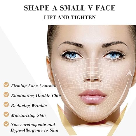 Florisca™ V Line Lifting Face Mask Double Chin Reducer Mask V Shaped Slimming Face Mask Chin Up Patch for Firming Tightening and Moisturizing Skin For WomenUltra-thin Strap Band Anti Wrinkle Mask - Image 5