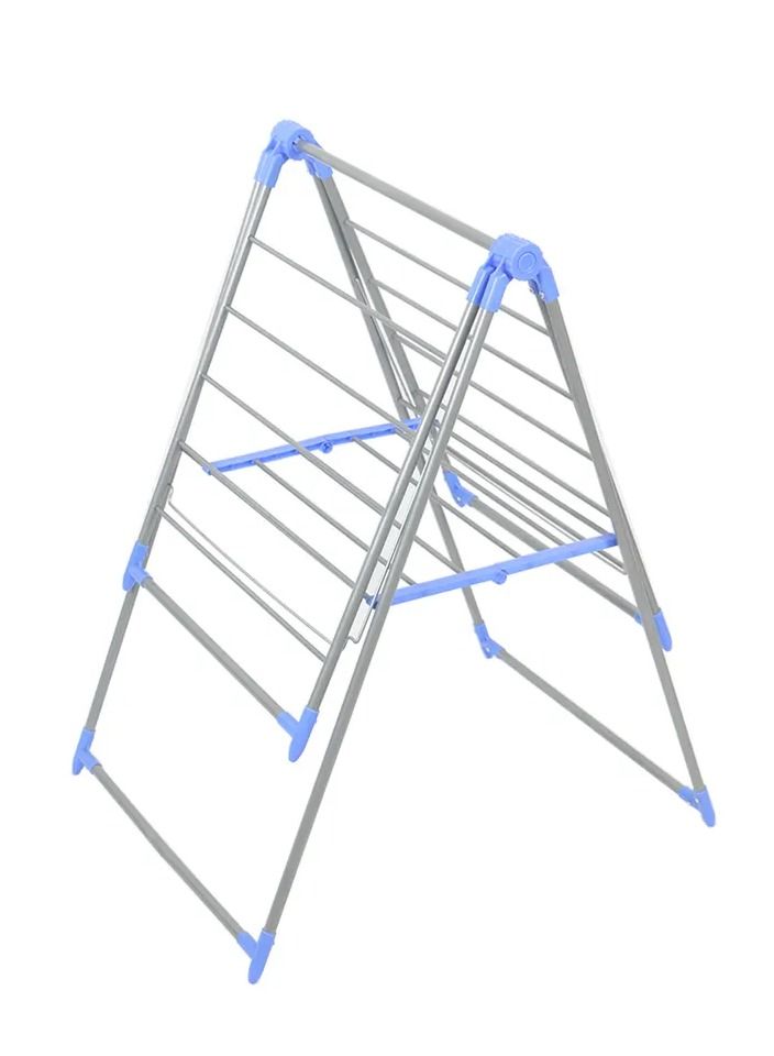 Floor folding indoor iron wing type clothes rack balcony moving simple sun quilt clothes rack - Image 4