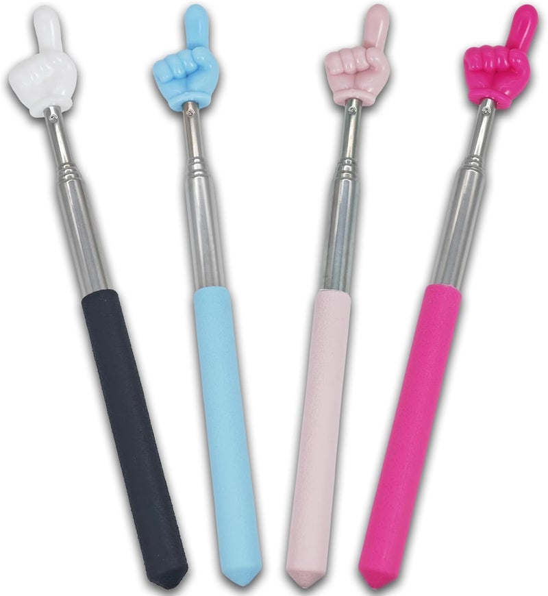 Atdcoek Set of 4 Bright Color Telescopic Pointers for Teachers, Perfect for Children's Reading and Presentation - Image 1