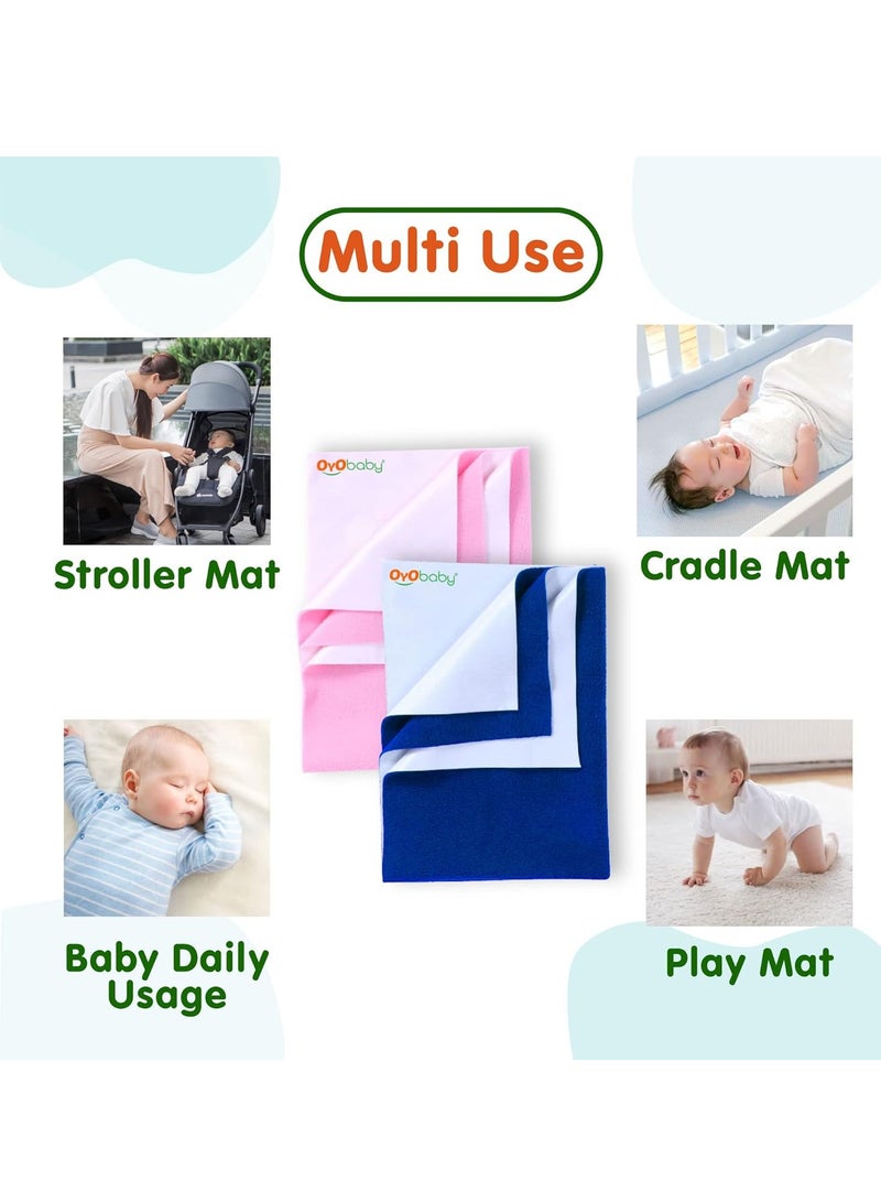OYO BABY Extra Absorbent Waterproof Baby Dry
  Sheet Extra-Large Size (200x140cm) | Quick Dry Sheet for Bed Protector, Soft
  & Breathable | Red - Image 5