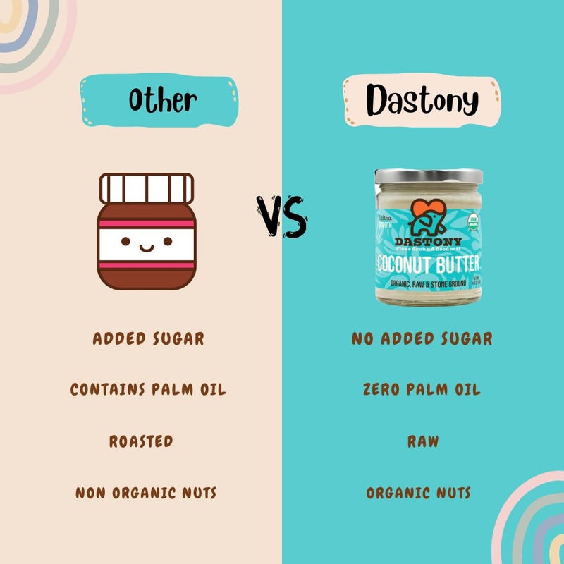 Dastony Organic Raw Coconut Butter, 8 oz | Only One Ingredient | Vegan, Paleo and Keto Friendly, Non GMO, Gluten-free - Pack of 1 - Image 4