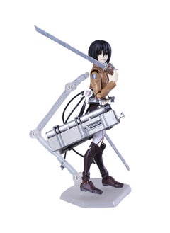 General Figure, Attack on the Giant Figure 203 Mikasa Ackerman Figma Boxed movable ornament (15cm)  - Image 1