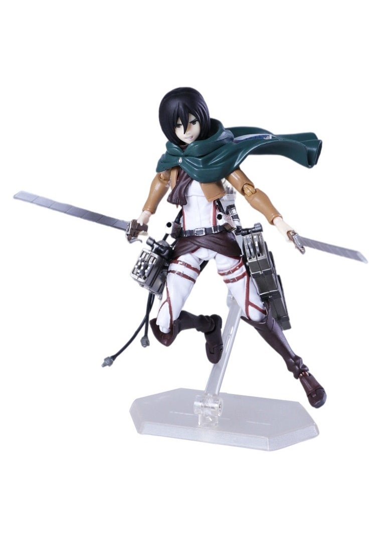 General Figure, Attack on the Giant Figure 203 Mikasa Ackerman Figma Boxed movable ornament (15cm)  - Image 2