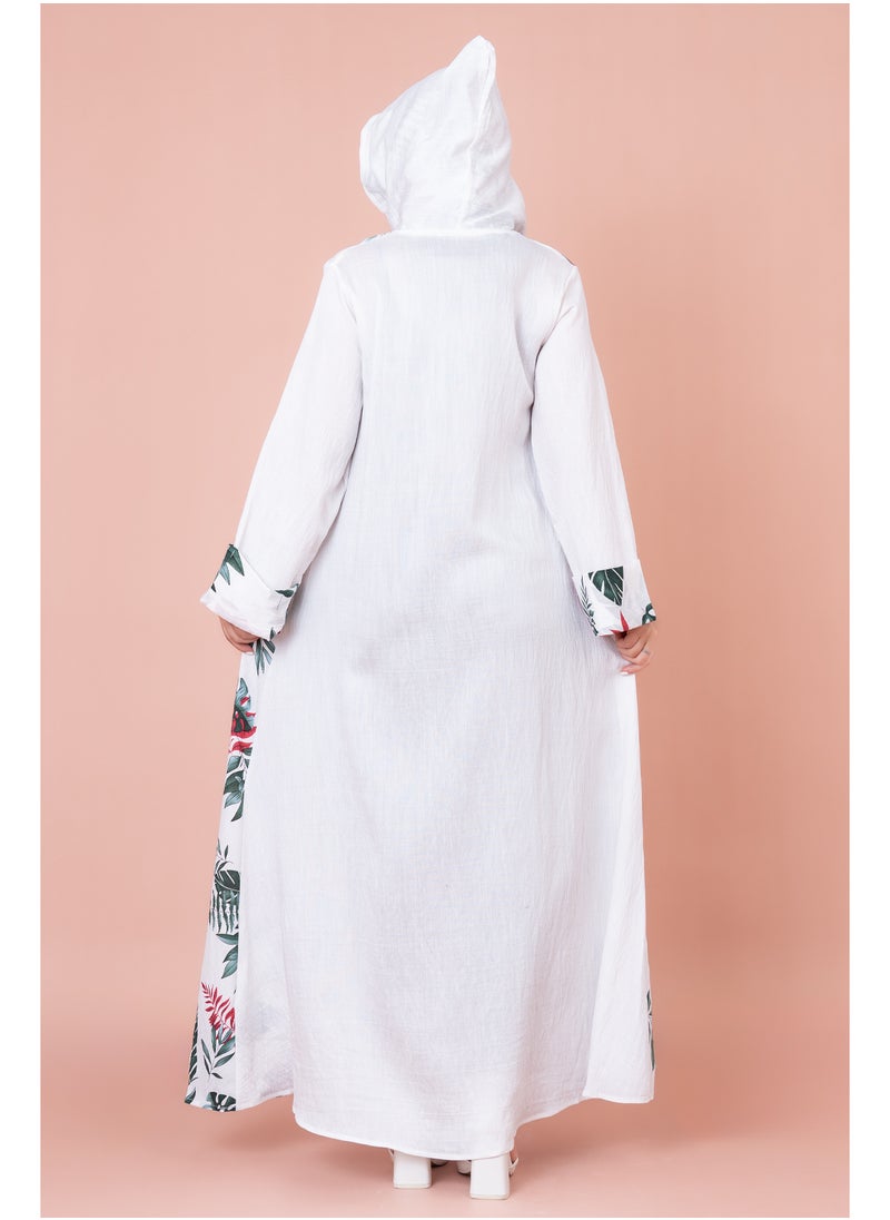 IKKXA Maghrebi Leaf Hooded Jalabiya  - Image 2