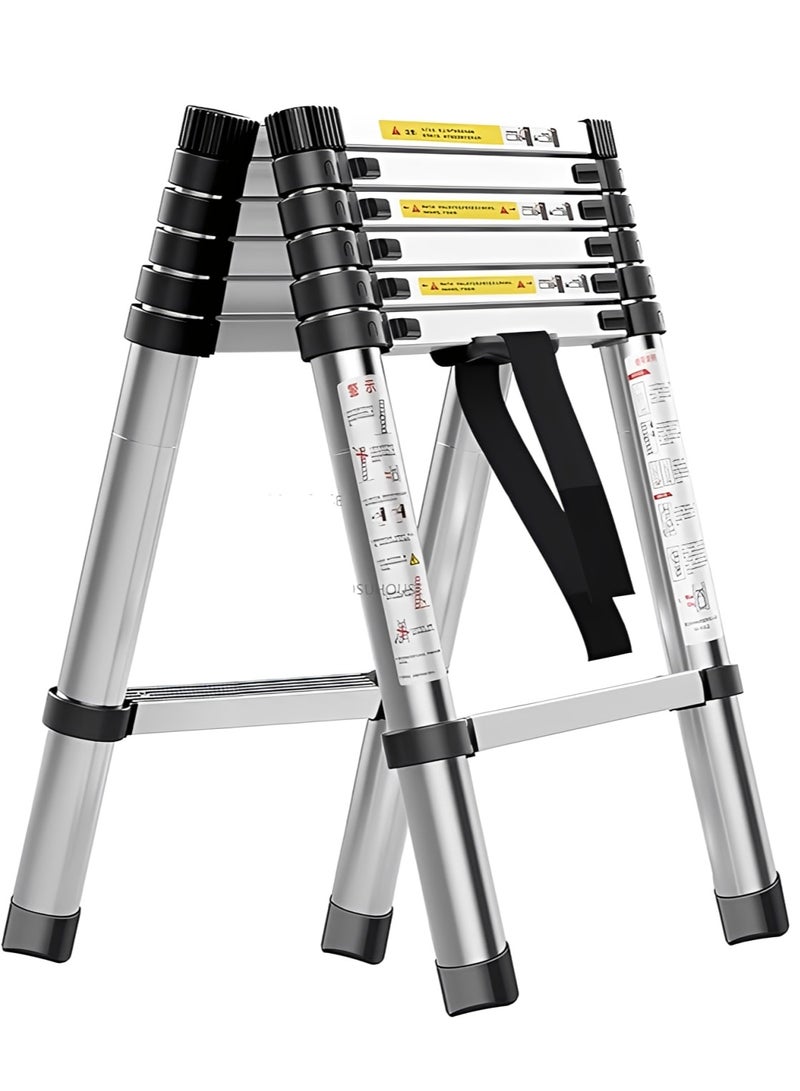 Telescopic Extension Ladder Aluminum Folding Step Ladder Portable - Image 1