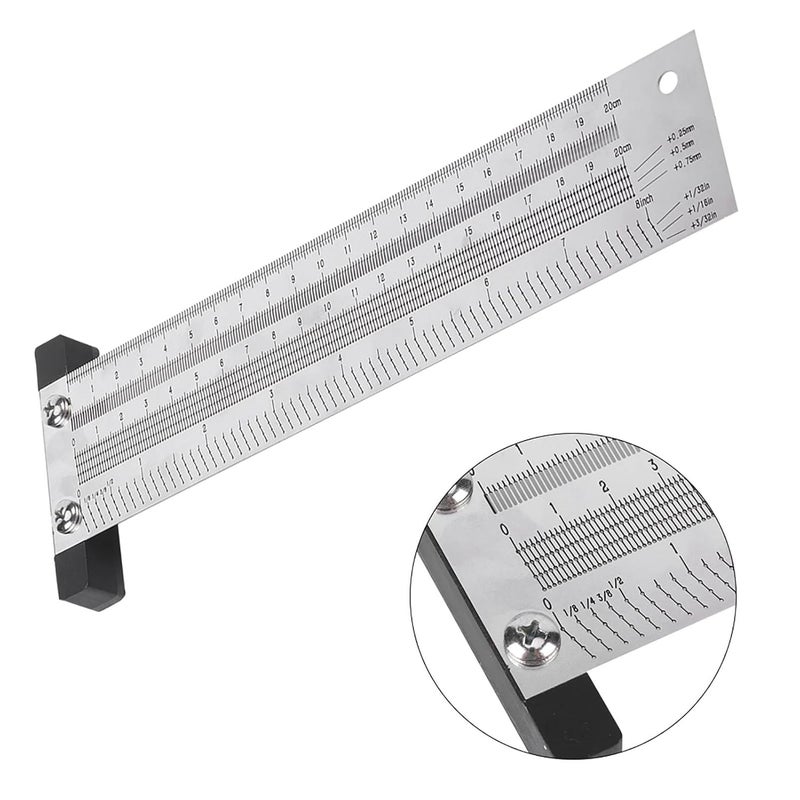 Aqxreight Ultra Marking Ruler Stainless Steel Woodworking Scribing Tool 8 Inch 20 3cm - Image 3