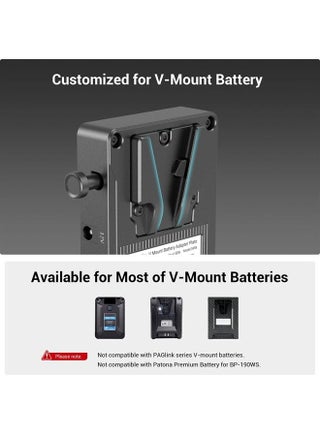 SmallRig V Mount Battery Adapter Plate, Power Supply Splitter with 15 mm Rod Clamp and Adjustable Arm, for Sony for Canon DSLR Cameras/Camcorders - 3499 - pzsku/Z581A66A177FB1BEBF0ADZ/45/_/1687450844/6c1f65ca-3b2b-4076-b592-4602550429ff