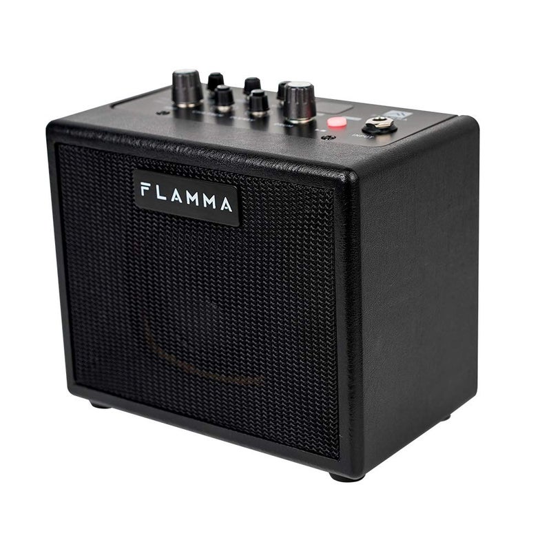 FLAMMA FA05 Electric Guitar Amplifier Combo Guitar Amp 5 Watt Support Bluetooth Headphone 7 Preamp Models Builtin Mod Reverb Delay Chorus Effects 40 Drum Machine for Performance Practice Recording