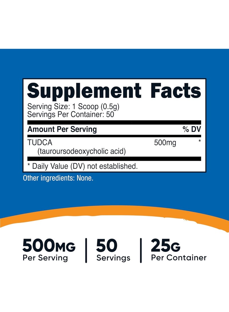 Nutricost بودرة تودكا 25 جرام (حمض التوروروسوديوكسيكوليك) - خالية من الغلوتين، غير معدلة وراثيًا - Image 3