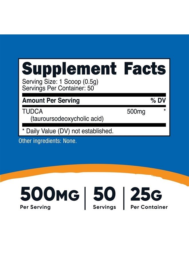 Nutricost بودرة تودكا 25 جرام (حمض التوروروسوديوكسيكوليك) - خالية من الغلوتين، غير معدلة وراثيًا - Image 2