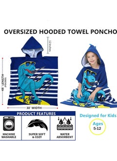 CMGTYYD CMGTYYD  Plus Size Kids Bath Towel for 5-12 Years Toddler, Microfiber Bath Towel Super Soft, Robe Poncho Bathrobe,Boys and Girls Hooded Towels Bath Robe for Kids(Suitable height: 110-155cm)  - Image 5