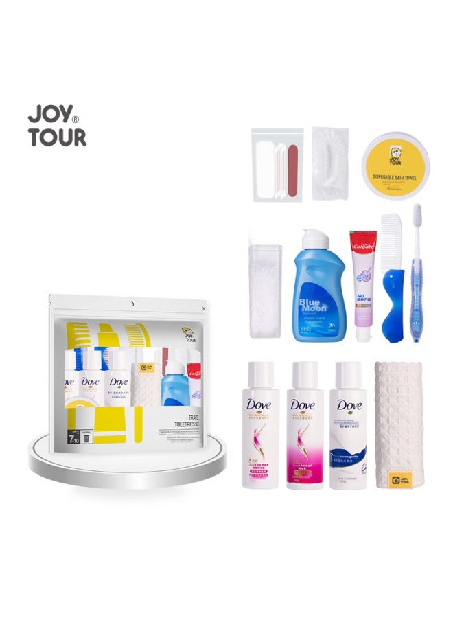 JOY TOUR Joytour Travel Toiletry Set, Business Trip Hotel Toiletries, Small Bottles Of Shampoo And Shower Gel, Shulei High-lux 8-piece Set - Image 5