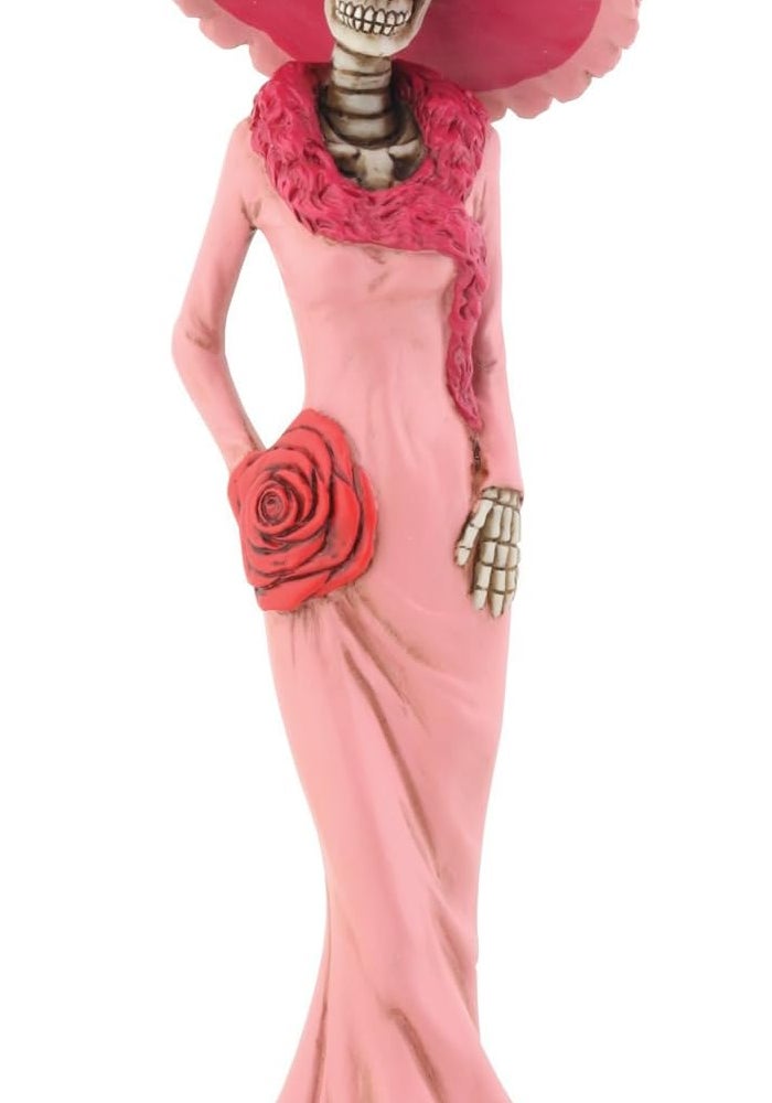 Summit Treestands Day of The Dead Dod Pink Lady Figurine - Elegant Resin Decor