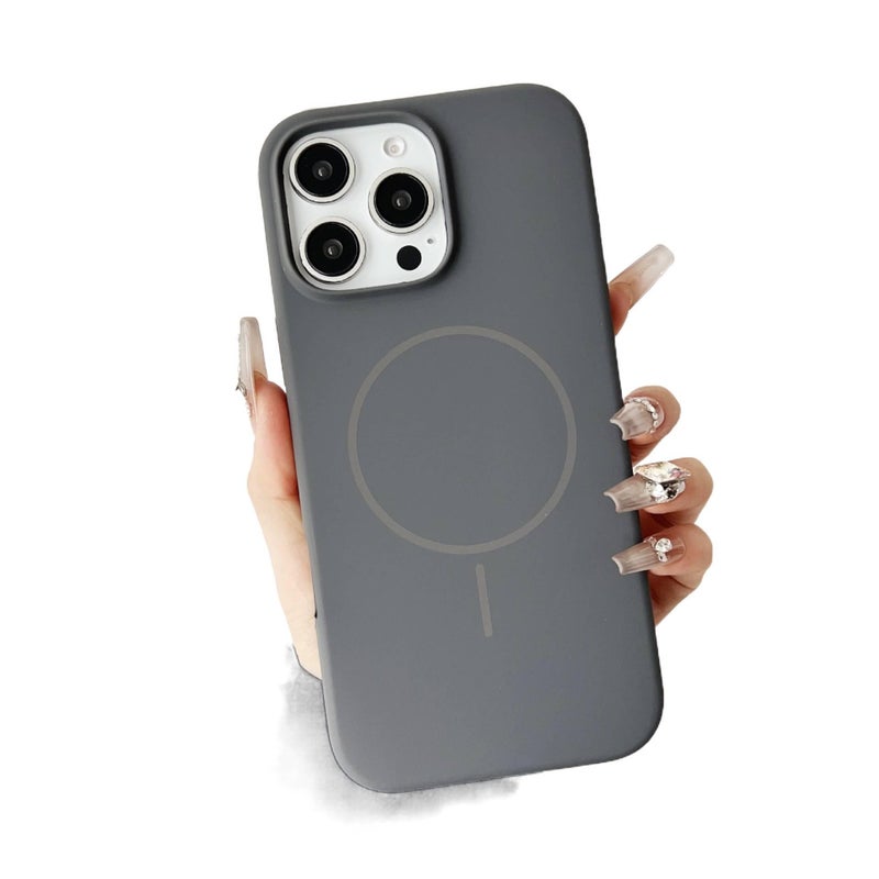 Silicone MagSafe Case for iPhone 14 / 14 Plus / 14 Pro / 14 Pro Max with Strong Magnetic and Anti-Slip Grip plus Shockproof plus Scratch Resistant plus Drop Protection in Charcoal Grey - Veloris - Image 1