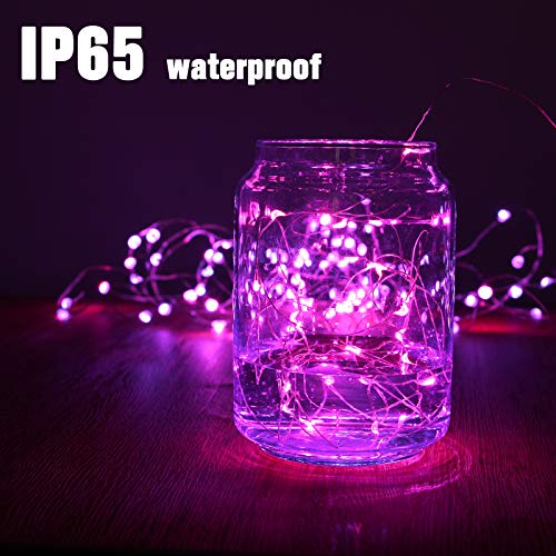 XINKAITE Fairy Lights - Waterproof LED Starry String Lights for Indoor & Outdoor DIY Decoration, Home Parties, Christmas Holiday (10FT/3Meters, Pink) - Image 5