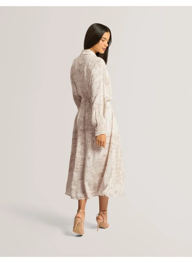 Ted Baker  Printed Midi Shirt Dress for Women | Best Price UAE