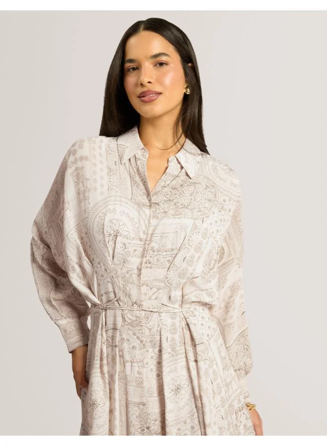 Ted Baker  Printed Midi Shirt Dress for Women | Best Price UAE