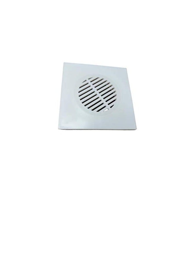 15x15 cm PVC White Bathroom Shower Floor Drain Trap Strainer - Image 1