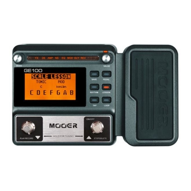 MOOER GE100 Guitar Multi-Effects Processor, Built-in Expression Pedal, 180s Looper, Drum Machine, 66 Effect Types, Beginner All-in-one Guitar Effect  Pedal - Image 1