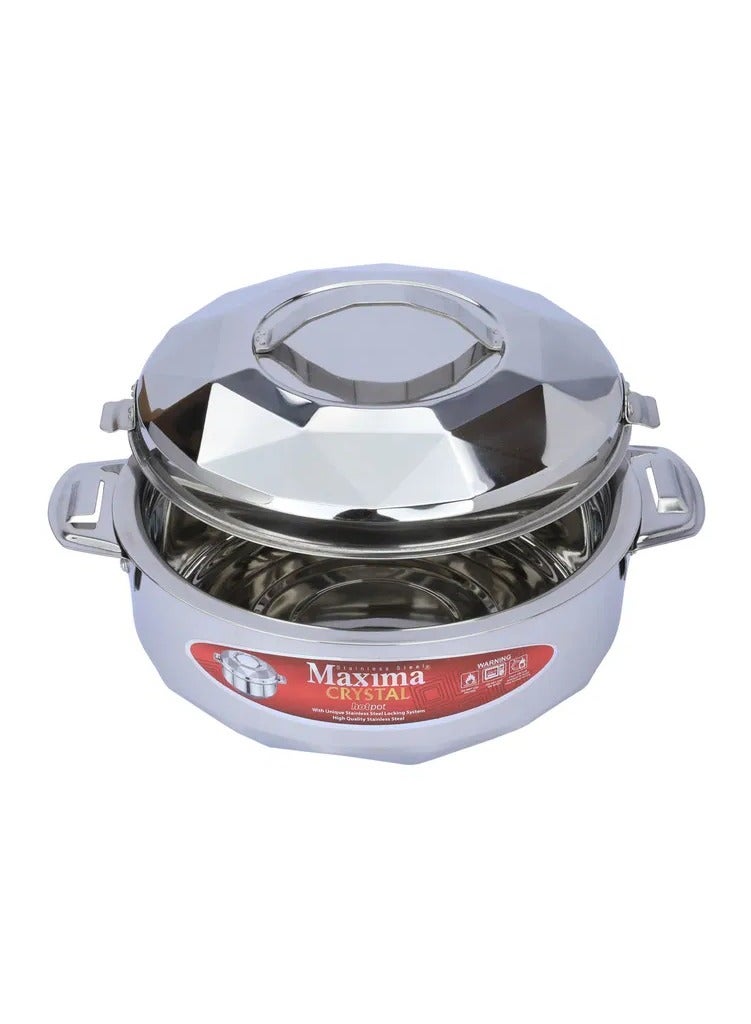 Maxima Steel Maxima food container set, 3 pieces, 2.5 / 3.5 / 5 liters - silver - Image 3